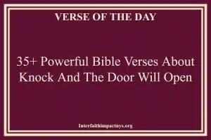 Bible Verses About Knock And The Door Will Open
